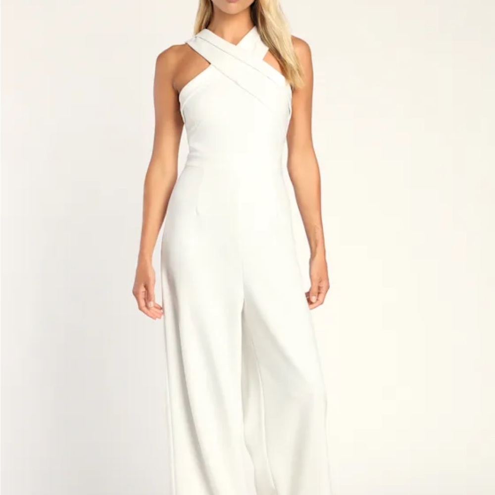 White bridal jumpsuit